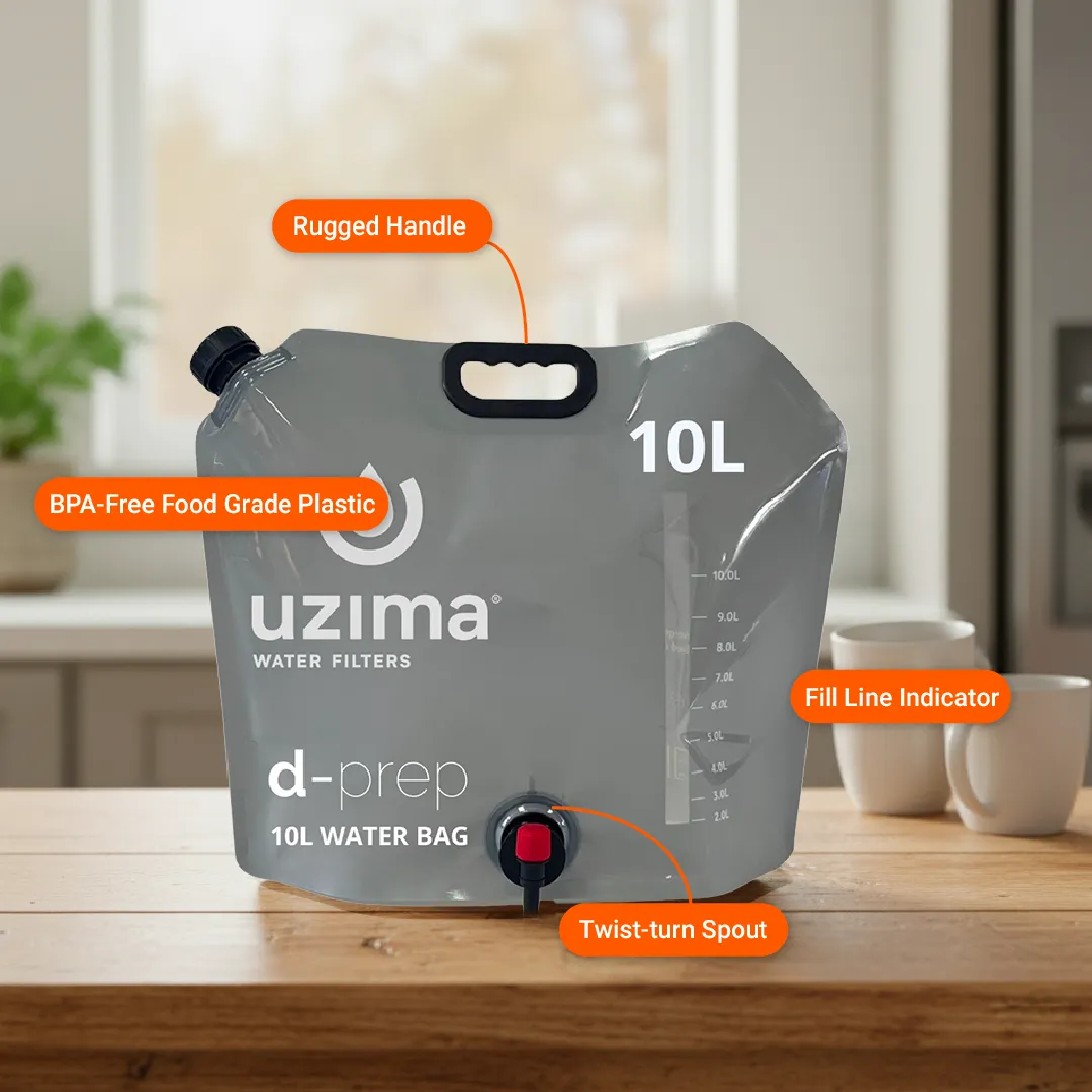 10 L D-Prep Water Bag plegable bolsa transporte agua UZIMA - Imagen 4
