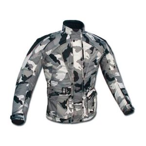 Chaqueta 3/4 de moto en cordura camuflaje impermeable