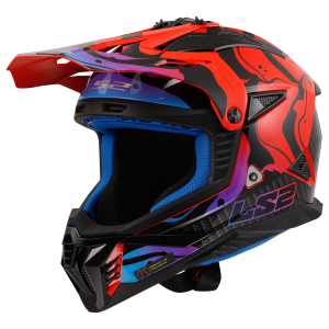 Casco MX708 fast II wash red LS2